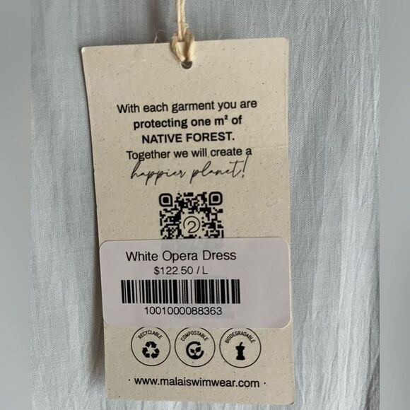 Malai Mini Tank Slip Dress, Sea Foam ombré, fully lined, Vacay Beach Dress NEW L - Picture 6 of 14